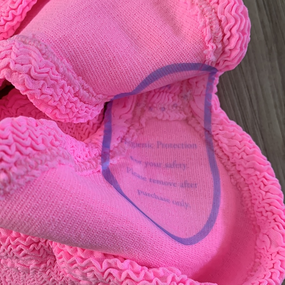 NWT Hunza G duo bikini set in lilac/bubblegum - Picture 6 of 8